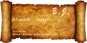 Blaskó Judit névjegykártya